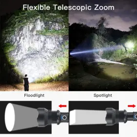 Xhp70.9 -yiwu Qimai Electronics Co. Ltd 313105664658 Rechargeable 990000 Lumens Led Flashlight Super Bright 3 Modes Zoomab