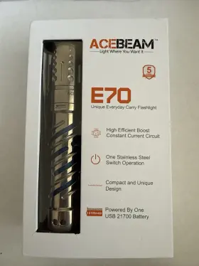 Acebeam 970526500930 E70 Led Flashlight 6500k 4600lm Usb-c Rechargeable 21700 Battery Edc