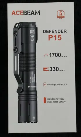 Acebeam Acebeam-p15-tactical P15 Tac Defender Switchable Tactical Flashlight 1700 Lmn - Battery Incl