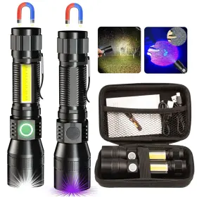 S016 Adamstar Black Light Uv Flashlight 3-in-1 Magnetic Rechargeable 1000 Lume