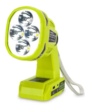 Adisipsoarin Lub-12w-106 Cordless Led Flashlight For Ryobi 18v Battery 22w Work Light With Usb-a&