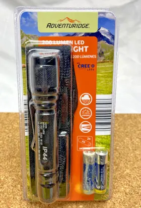 97647 Adventuridge 200 Lumen 6.5ftft Lightweight Aluminum Flashlight Cree Led - Nip
