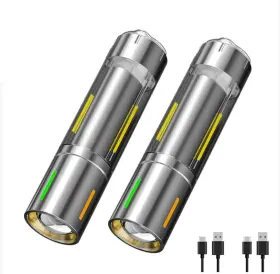 Aiersen S801 High-brightness Rechargeable Flashlight 1500 Lumens With Camping Light 5 Mo