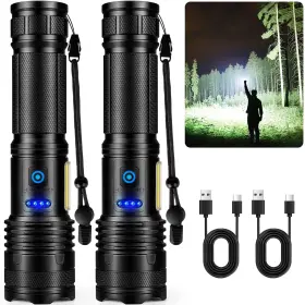Alicegirl M111-cob Rechargeable Flashlights High Lumens 99000lm Super Bright Flashlight Adjust