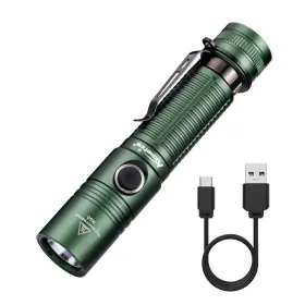 Alonefire H60-green H60 Led Flashlight 1800 High Lumens Super Bright Usb C Rechargeable 6 Adjusta