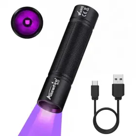 Sv127-365nm Alonefire 365nm Uv Blacklight Flashlight Usb C Rechargeable Pet Urine Detector