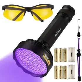 Alonefire Sv128 395nm Uv Flashlight 128 Leds Woods Lamp Ultraviolet Black Light For Pet Ur