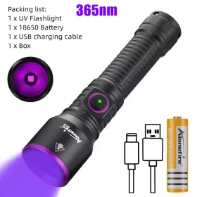 Sv145 Alonefire Sv129 Led 10w Uv 365nm Flashlight High Power Rechargeable Battery