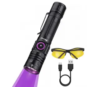 Alonefire Sv143-395nm Sv143 395nm Uv Flashlight 10w Type C Usb Rechargeable Black Light Money Detec