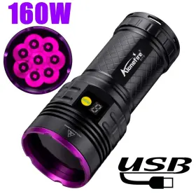 Sv118 Alonefire Sv53 160w 365nm 8xled Uv Flashlight High Power Gem Detect Pet Curing