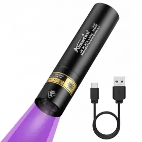 Alonefire Sv95-365nm Sv95 365nm Small Uv Flashlight 3w Usb C Rechargeable Mini Woods Lamp Money Ch