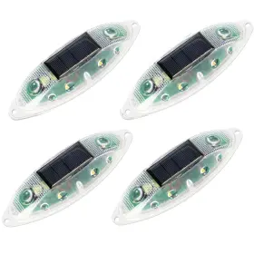 Aolyty Al6-504-4p Solar Strobe Warning Light Outdoor Bright Safety Flashing 4 Pack