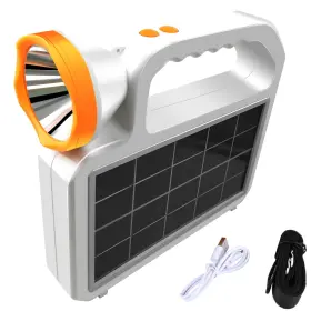 Aomeidamei Yh001 Solar Powered Rechargeable Led Flashlight Spotlight Floodlight Usb For Camping