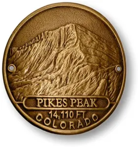 Armed Forces Depot Sc48207 Pikes Peak Hiking Stick Medallion