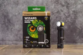 Armytek 957713003009 Wizard C2 Pro Max Rechargeable Headlamp 4000 Lm Usb Wall Adapter And Bike