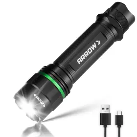 Arrow Fastener Aot03009a Rechargeable Flashlights 500 Lumens Bright Led Flashlight With High/me