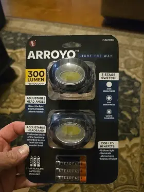 Fl8221bbk Arroyo 2 Pack 300 Lumens Adjustable Headlamps New In Package
