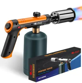 Artflamm Aqs-orange-1103 Powerful Propane Torch Gun Flamethrower With Turbo Mode Charcoal Ligh
