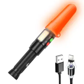 Aulite Aml-2002 Electronic Whistle Wand Flashlight For Traffic Training Usb C And Magnetic Rec