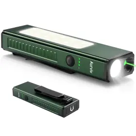 Aurviv Lm-570 Edc Flat Flashlight Rechargeable Led With Green