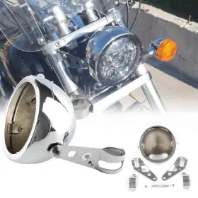5.75dk-ay Autokun 5.75 Headlight Housing Universal Motorcycle Chrome 5 3/4 Inch Led B 5.75dk-ay Autokun 5.75 Headlight Housing Universal Motorcycle Chrome 5 3/4 Inch Led B