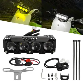 Autovic Aut-m00w1836 Dirt Bike Light Bar Kit 2 Modes White And Amber Front Lamp Lights Spot/flood L