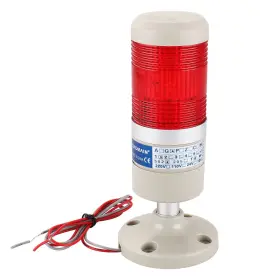 Baomain Lgp-502t Led Alarm Tower Light - Red Signal Indicator For 110v Ac Systems