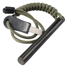 Bayite 1a333 4 Inch Survival Ferrocerium Drilled Flint Fire Starter Ferro Rod Kit