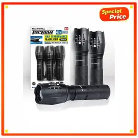 Bell Howell 337724963 Taclight Tactical Flashlight 3 Pack Weatherproof Aircraft Grade Aluminum 5 Modes