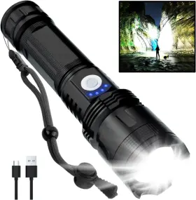 Bercol 313056094023 Rechargeable Flashlights High Lumens 90000 Super Bright Led Flash
