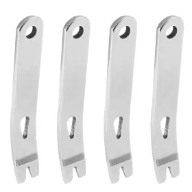 Biaungdo Qy220728-030 4 Pcs Mini Crank Crowbar Stainless Steel Edc Pry Bar Keychain
