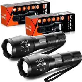 Bw-ledf-2p Binwo Flashlight 2pack 3000 Lumens Metal Tactical Small Powerful Waterproof Bw-ledf-2p Binwo Flashlight 2pack 3000 Lumens Metal Tactical Small Powerful Waterproof