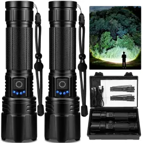 Bitlyle 610-mp135 Rechargeable Led Flashlights High Lumen 99 000 Lumens Super Bright Flashlight