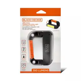 Black Decker 744110043563 350lm Cob Utility Light Usb Rechargeable Folding Clip-on Design Magnetic Base