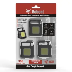 Bobcat 71220-bo 350 Lumen Rechargeable Aluminum Mini Led Flashlight - 3 Pack