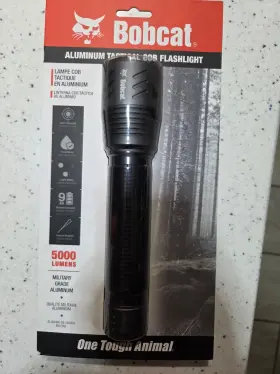 Bobcat 810164711472 5000 Lumens Aluminum Tactical Cob Flashlight