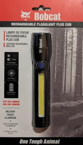 Bobcat 810164711496 1 New-bobcat Rechargeable Led Mini Flashlight With Strobe Plus Cob