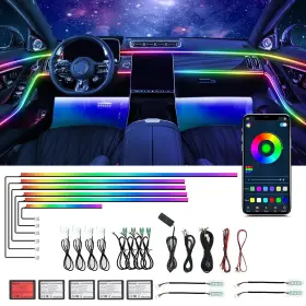 Yms-ty01 Bphuny Dream Color Acrylic Interior Car Ambient Light Kit 18 In 1 593 Leds F