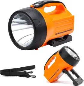 Wasing-ws-827-orange Brand Wasing 10 Watt 1000 Lumens Led Rechargeable Spotlight Flashlight 827-orange