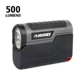 Branded 91648 Husky Flashlight 500 Lm Compact Rechargeable Led Magnetic Clip Holster Portable