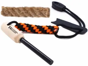 Branded Boards 655390080813 Bushcraft Fire Starter Kits. Ferrocerium Rod Multi Tool Striker Waterp