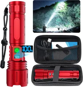 Branded K2302 Skyfire 1500 Lm Led Flashlight Rechargeable Zoom Fire Starter Waterproof
