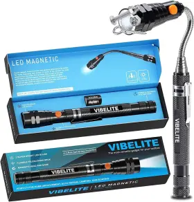 Branded01 744759342065 Extendable Magnetic Flashlight With Telescoping Magnet Pickup Tool-cool Gadget