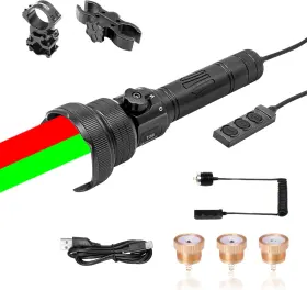 Brinyte 313109861886 T28 Led Zoomable Hunting Light With Brm21 Flashlight Mount 3 Color In 1