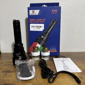 Brinyte 972198140032 T18 Red Green White Zoomable Led Hunting Light Ipx6 Waterproof