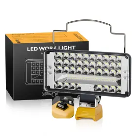 Dw56d Bukattadv 20v Cordless Led Work Light Suitable For Dewalt Battery 90w 9000lm 7 Inch Flashl