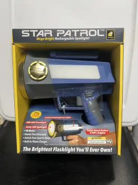 Bulbhead R1-2825 New Star Patrol Mega-bright Rechargeable Spotlight Emergency Flashlight