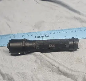 Cabelas 1610002164 Black Led Flashlight Aluminum Battery Handheld