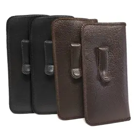 2brown Calabria 021033005147 Soft Slip-in Glasses Case Pocket Belt Metal Clip 2black/2brown 4pack