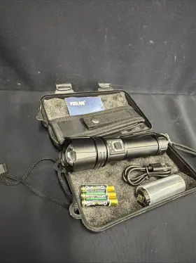 Case Bx042 Poslani Super Bright Tactical Flashlight Led Rechargeable With New Open
